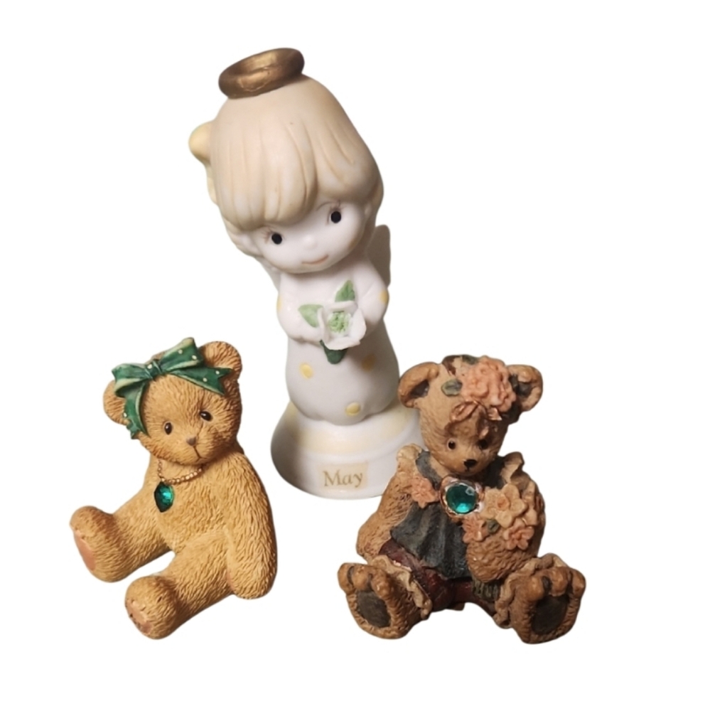 Set Of MAY Birthday Vintage Figurines Small Vintage 2001